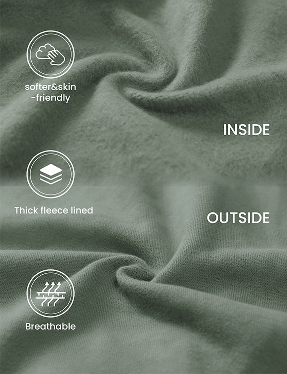 CRZ YOGA Womens Cotton Fleece Lined High Rise Sweatpants Joggers 28'' Light Army Green