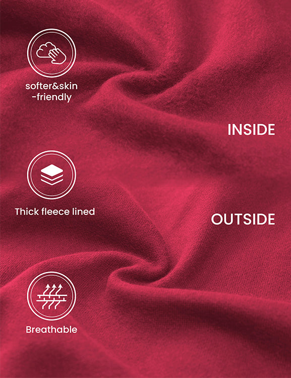 CRZ YOGA Womens Cotton Fleece Lined High Rise Sweatpants Joggers 28'' Pomegranate