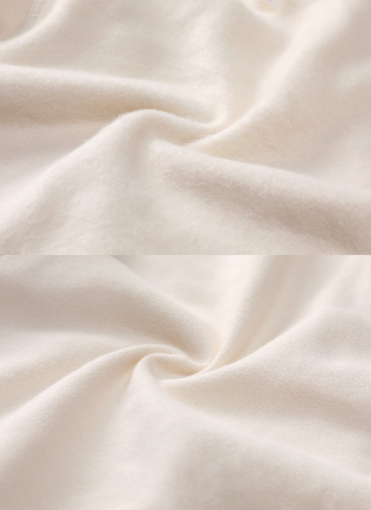 CRZ YOGA Womens Cotton Fleece Lined High Rise Sweatpants Joggers 28'' White Apricot