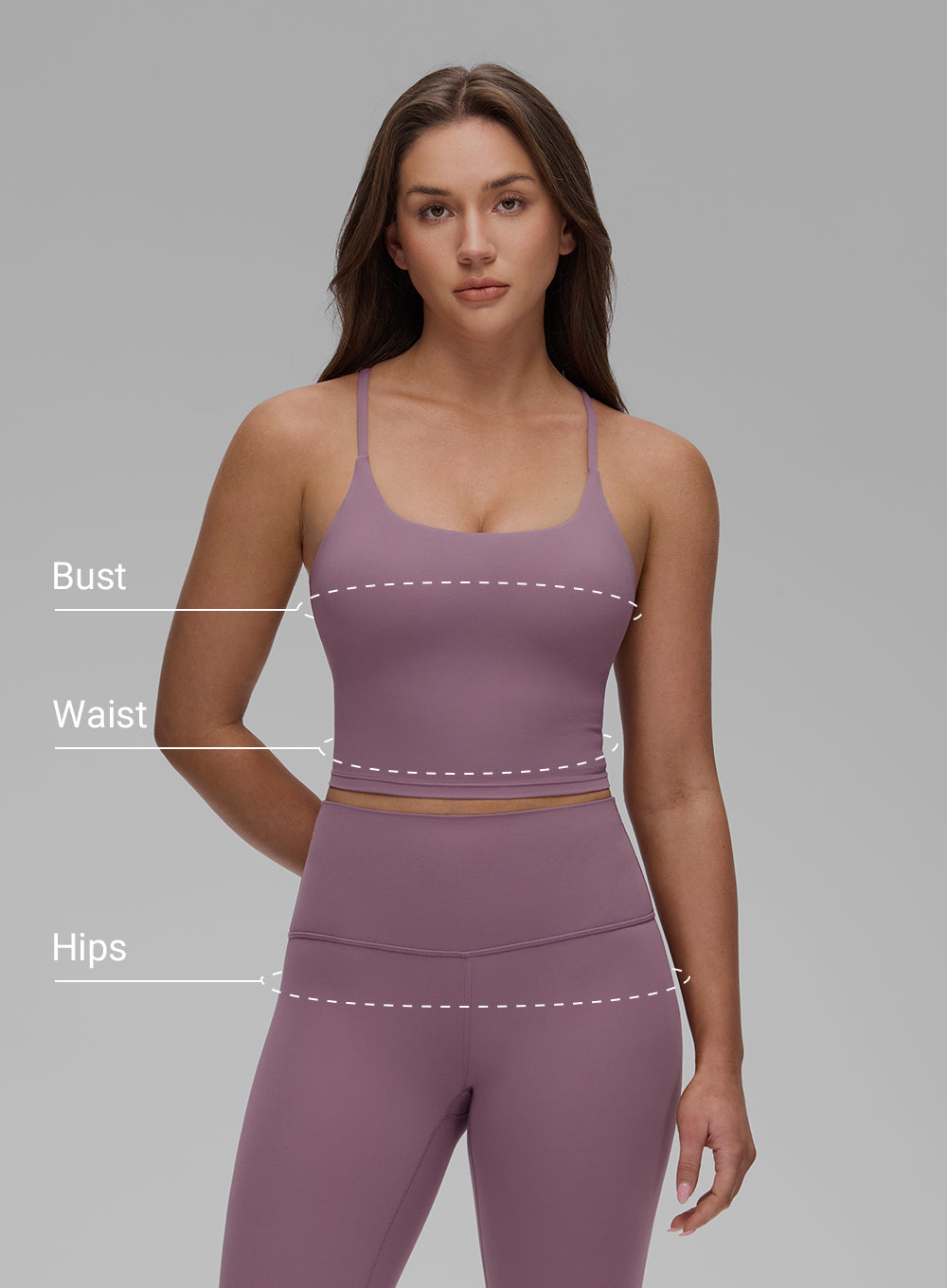 CRZ YOGA Women's Butterlift Yoga Longline Built in Bra Sports Bra