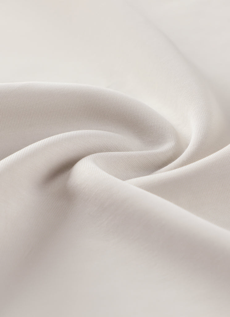 CRZ YOGA Womens SoftAura Basic Casual Sweat Shirt Crew Neck Pullover Milky White