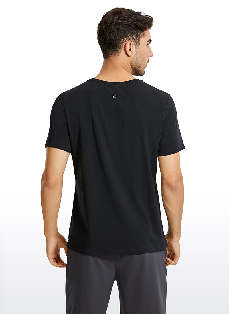 Pima Cotton Henley Short Sleeves