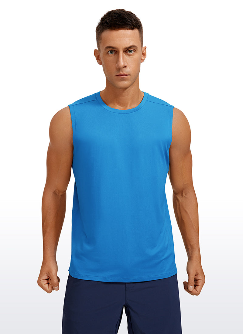 CRZ YOGA Men's Stretchy Workout Classic Fit Tank Tops Sleeveless