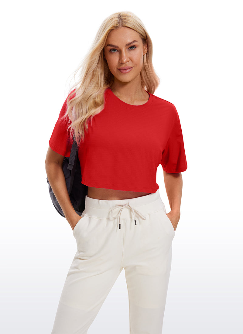 Lightweight Short Sleeves Cropped