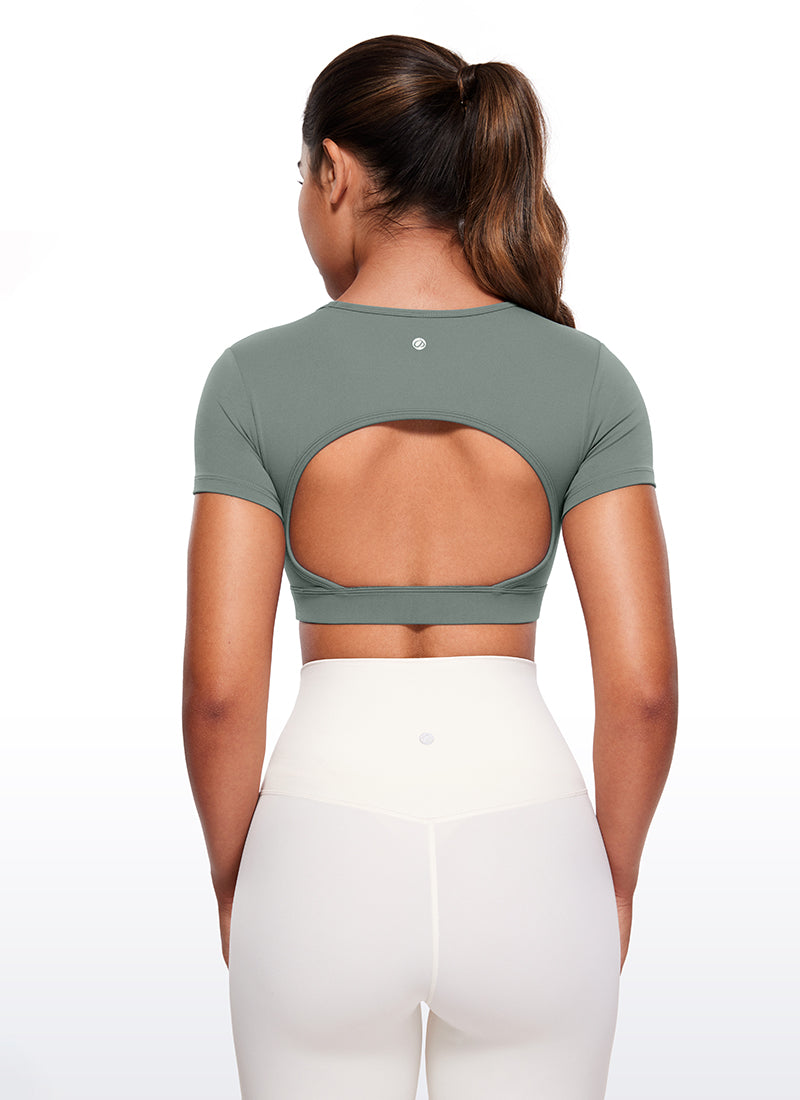 CRZ YOGA, Tops, Butterluxe Cropped Short Sleeve