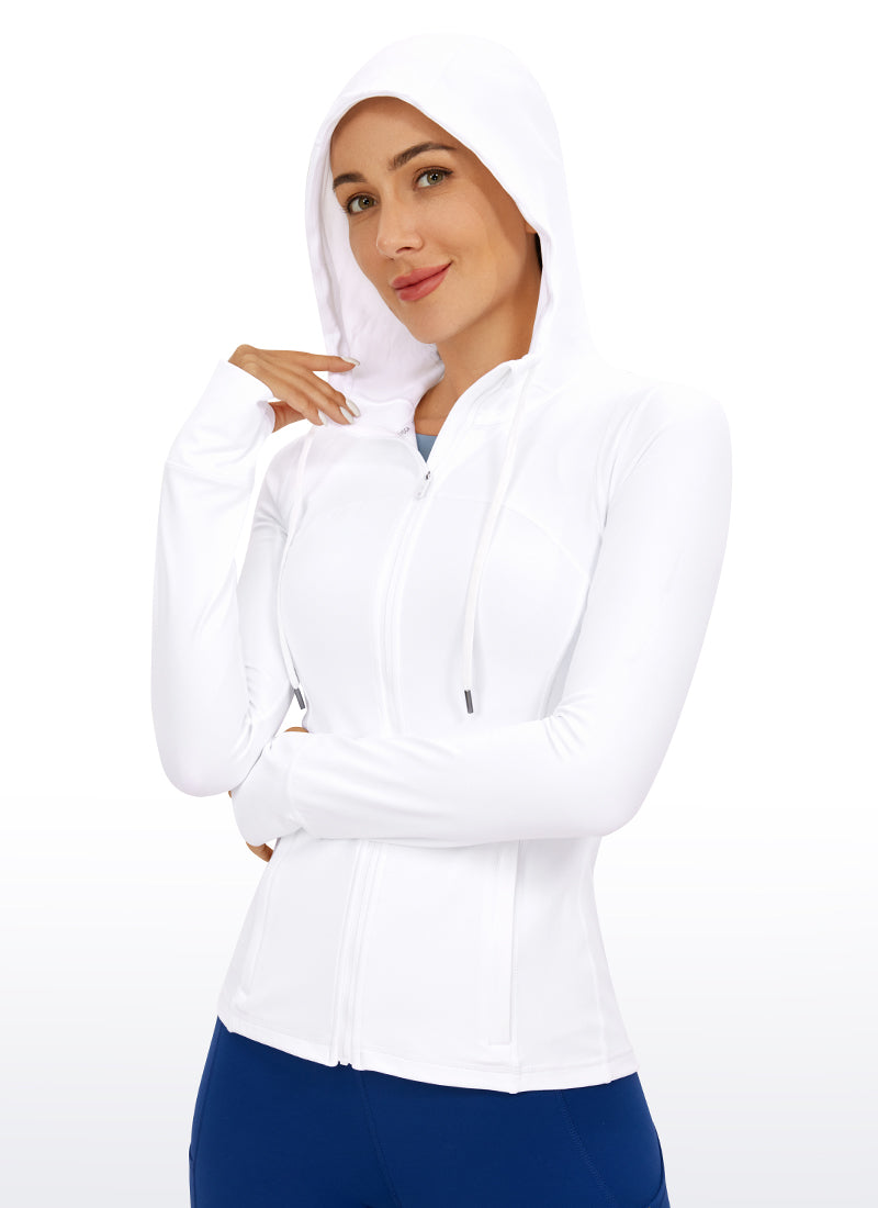 Butterluxe Full Zip Pocketed Hoodies Thumb Holes